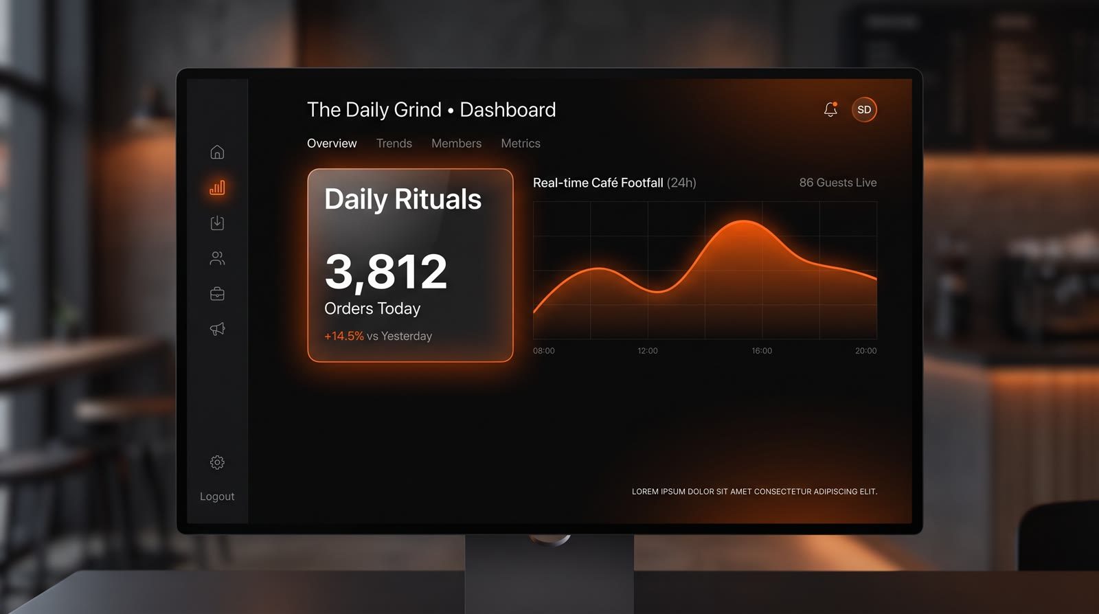 Café CRM product screenshot